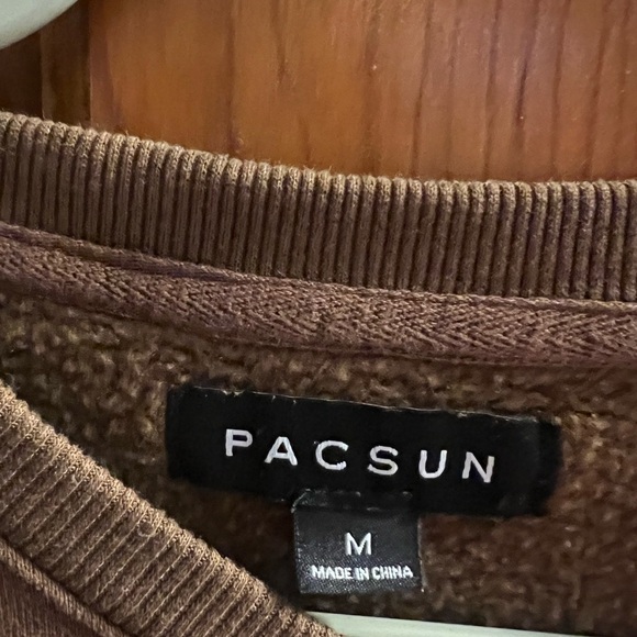 PacSun Brown Smiley Graphic Crewneck Sweater - Picture 2 of 3